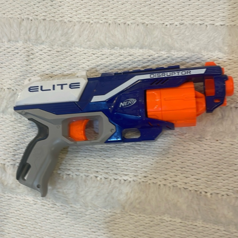 Disruptor elite blaster Nerf gun 6 dart rotating drum slam fire 2016